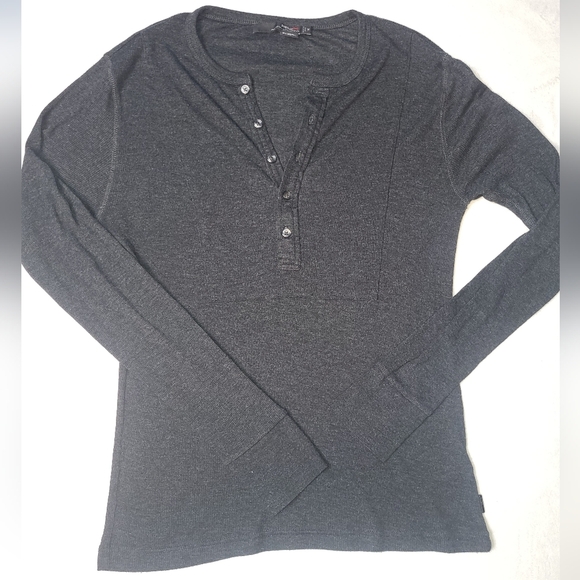 RLX Ralph Lauren Women's Henley Shirt Size Medium Wool Blend Y2K Stretchy Soft - Picture 8 of 8